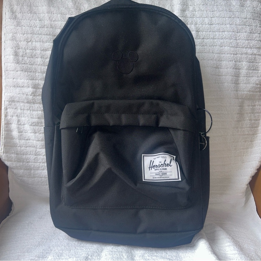 Herschel Supply Company Black Backpack with Mickey Logo